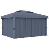 Vidaxl Arbor con tenda 4x3 m Antracite in alluminio