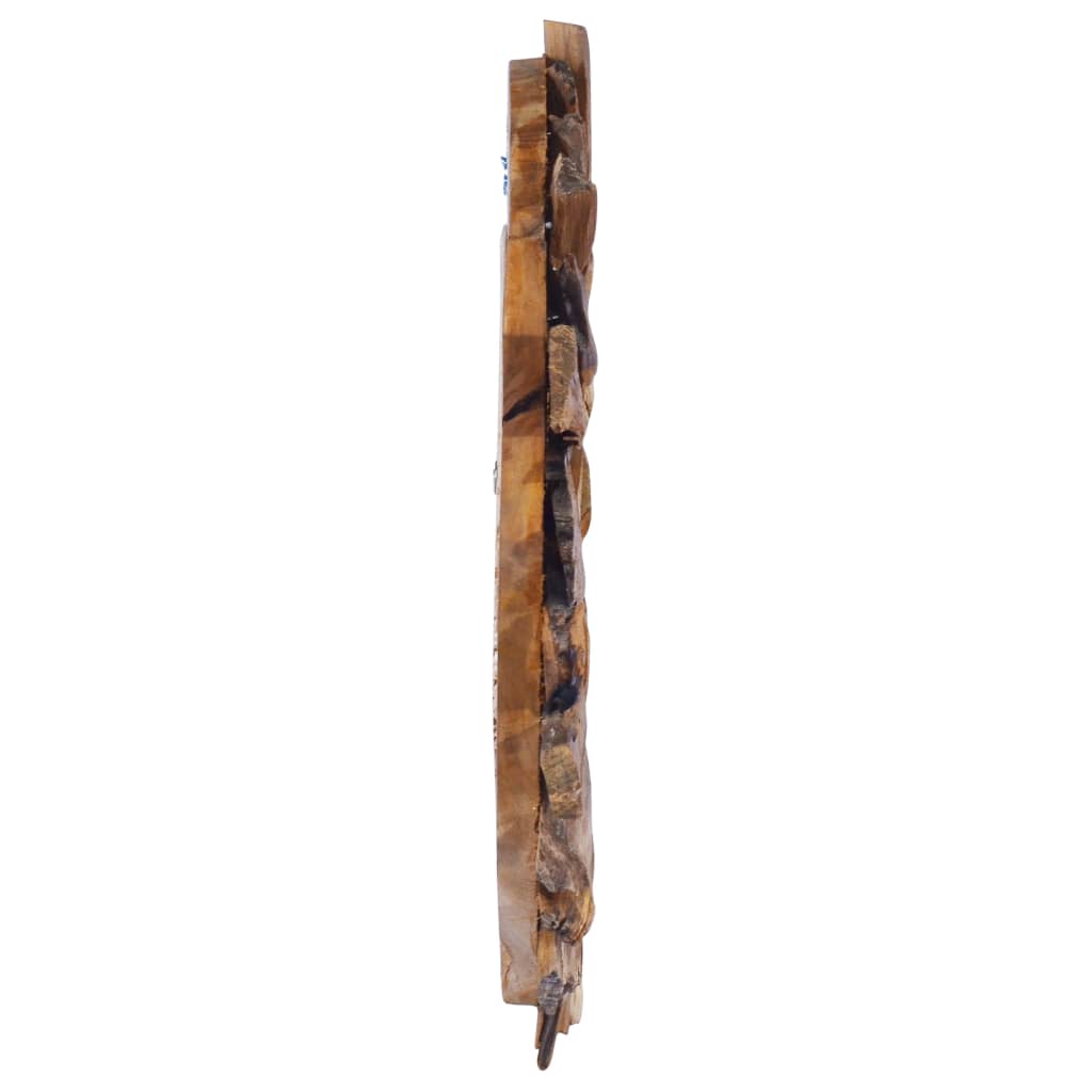 Vidaxl Wall mirror around 40 cm teak wood