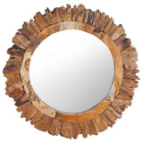 Vidaxl -Wandspiegel um 60 cm Teakholzholz