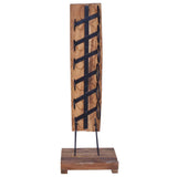 Vidaxl wijnrek voor 6 flessen 35x35x100 cm massief teakhout