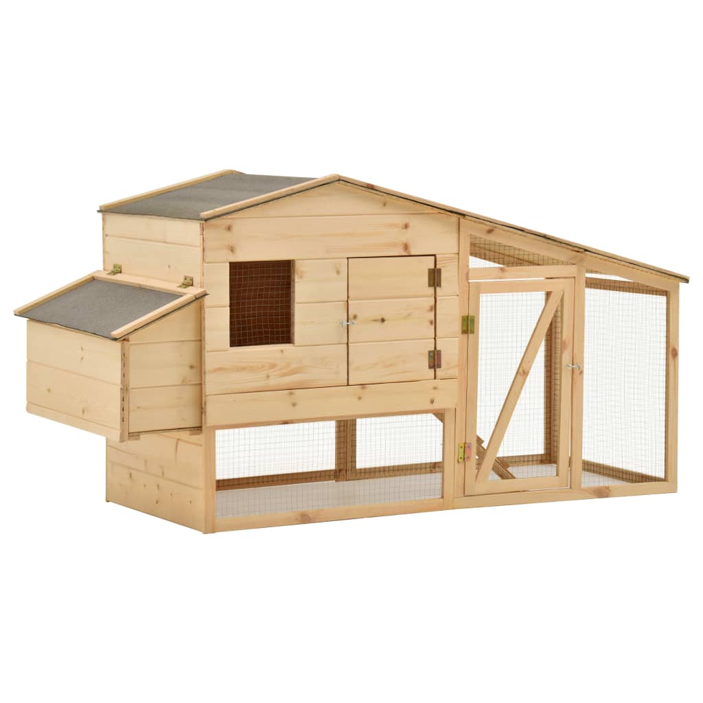 Vidaxl Chicken Coop 178x67x92 cm Solid furu