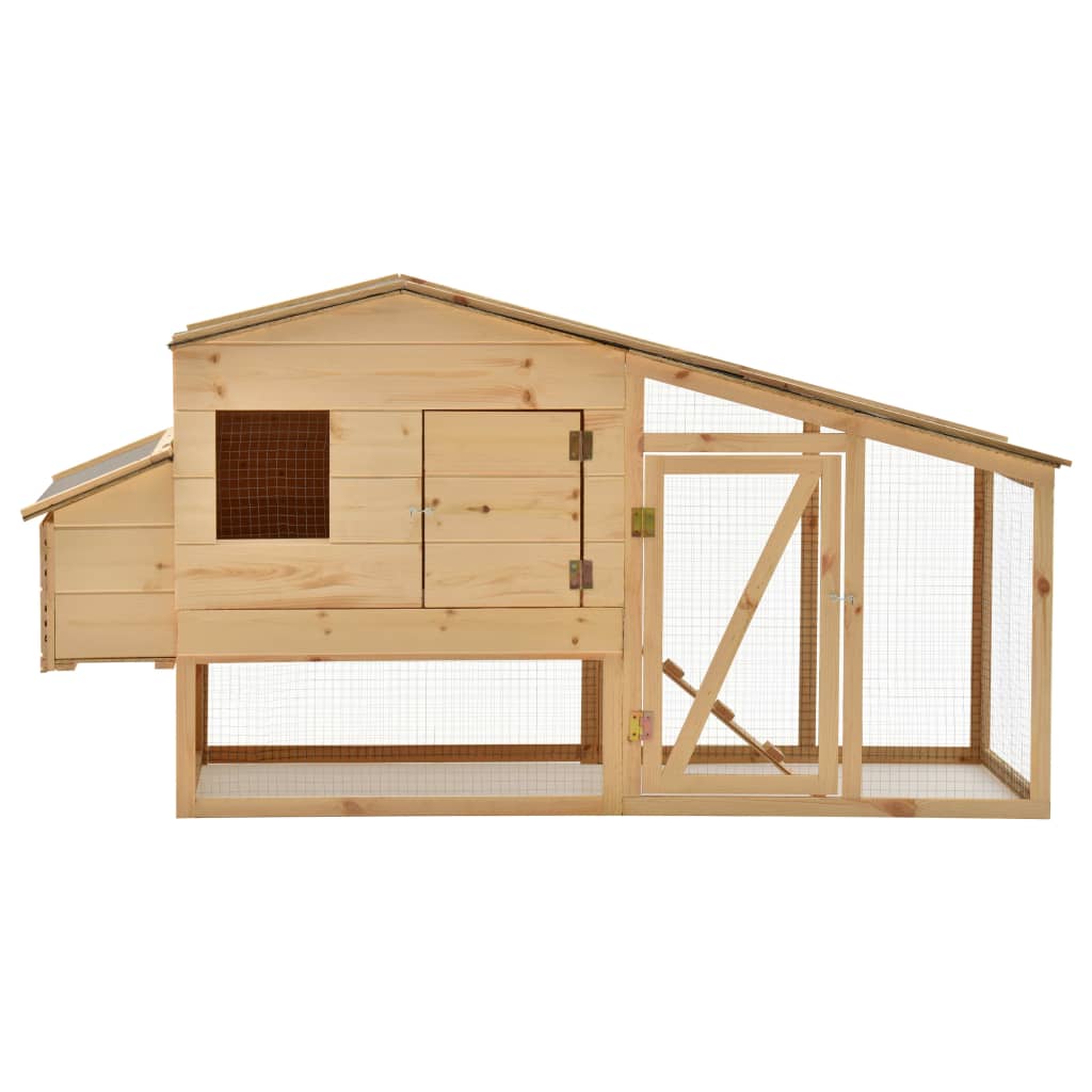 Vidaxl Chicken Coop 178x67x92 cm Solid furu