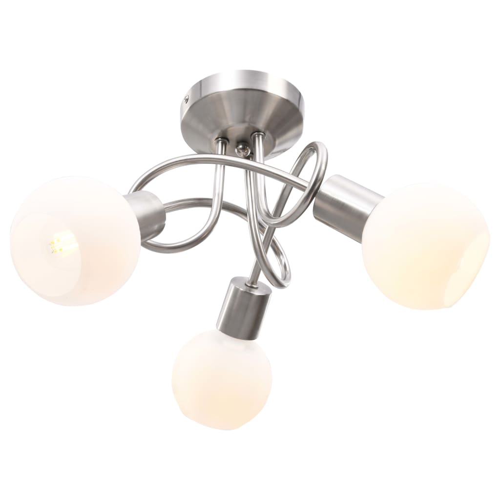 Vidaxl ceiling lamp with ceramic spherical caps for 3xe14 white