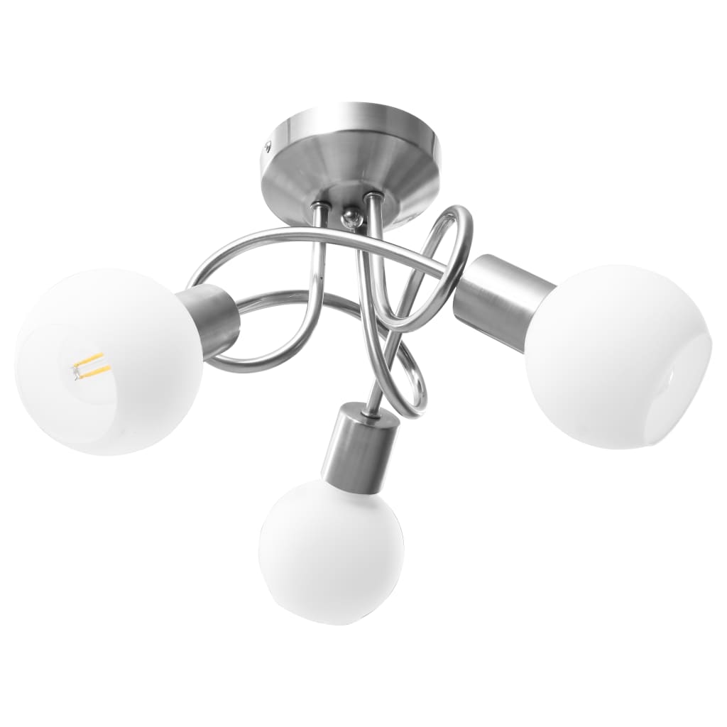 Vidaxl ceiling lamp with ceramic spherical caps for 3xe14 white