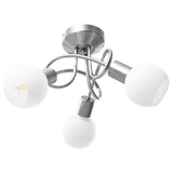 VIDAXL -Deckenlampe mit keramischen Kugelkappen für 3xe14 Weiß