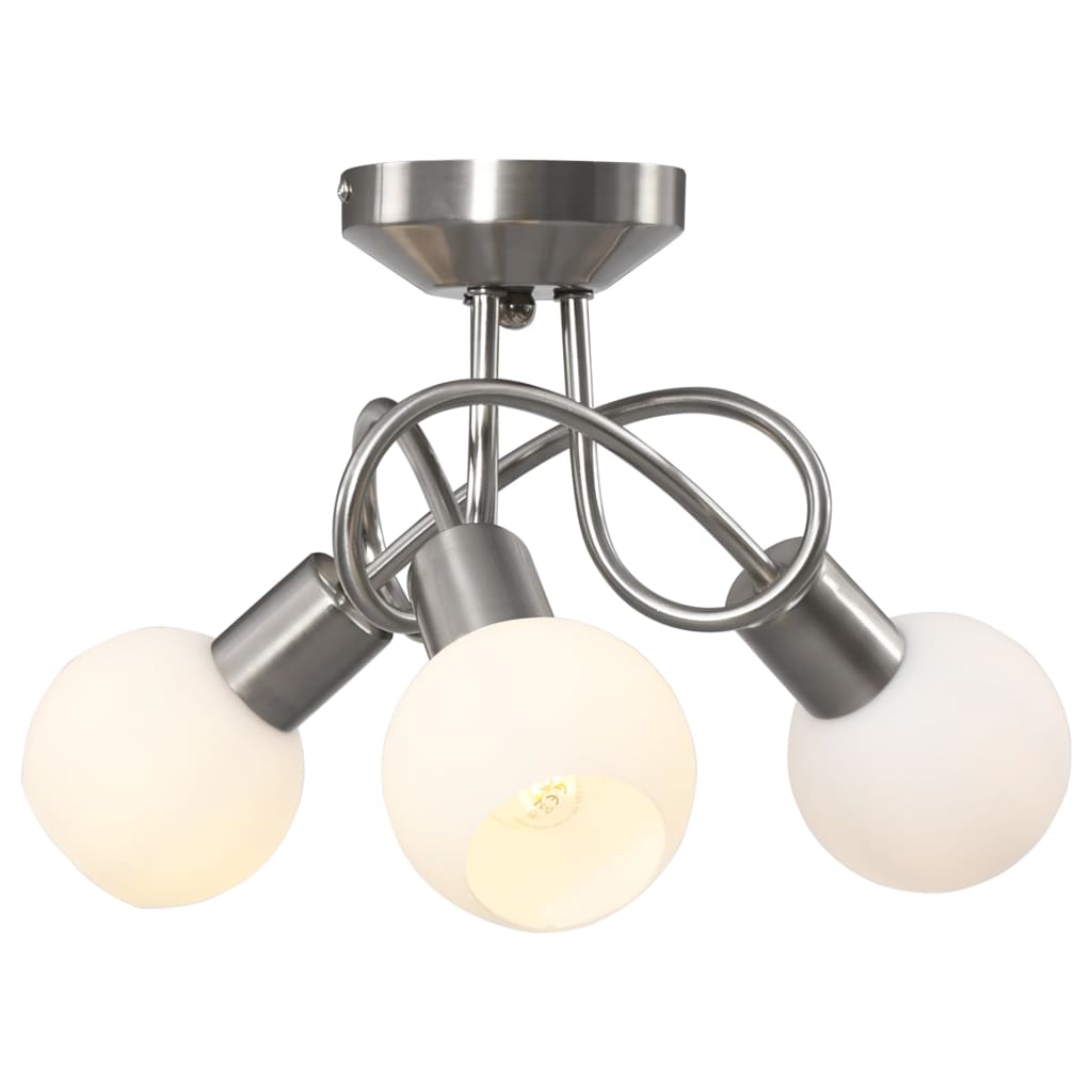 Vidaxl ceiling lamp with ceramic spherical caps for 3xe14 white