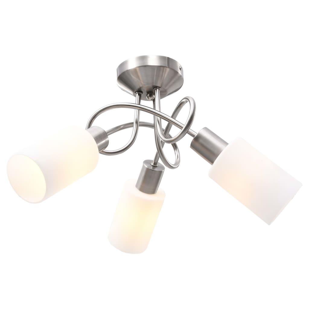 Vidaxl ceiling lamp with ceramic cylindrical caps 3xe14 white