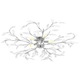 Vidaxl Deckenlampe mit Acrylkristallblattarmen für 5xe14 Weiß
