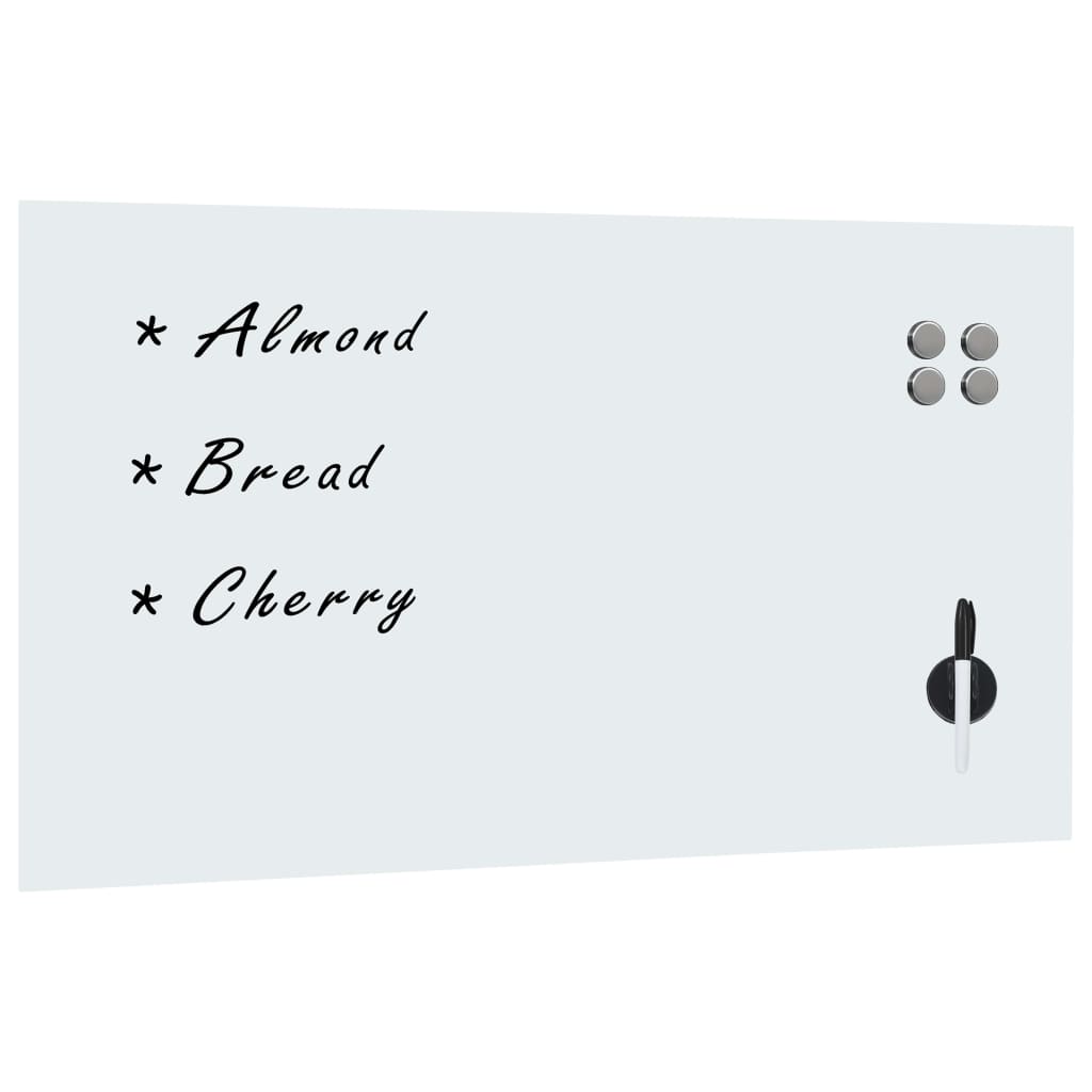 VidaXL Magnetic board wall mounting 120x60 cm glass