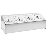 VidaXL Gastronormbakkouter with 4 GN 1 6 Bakken Stainless Steel