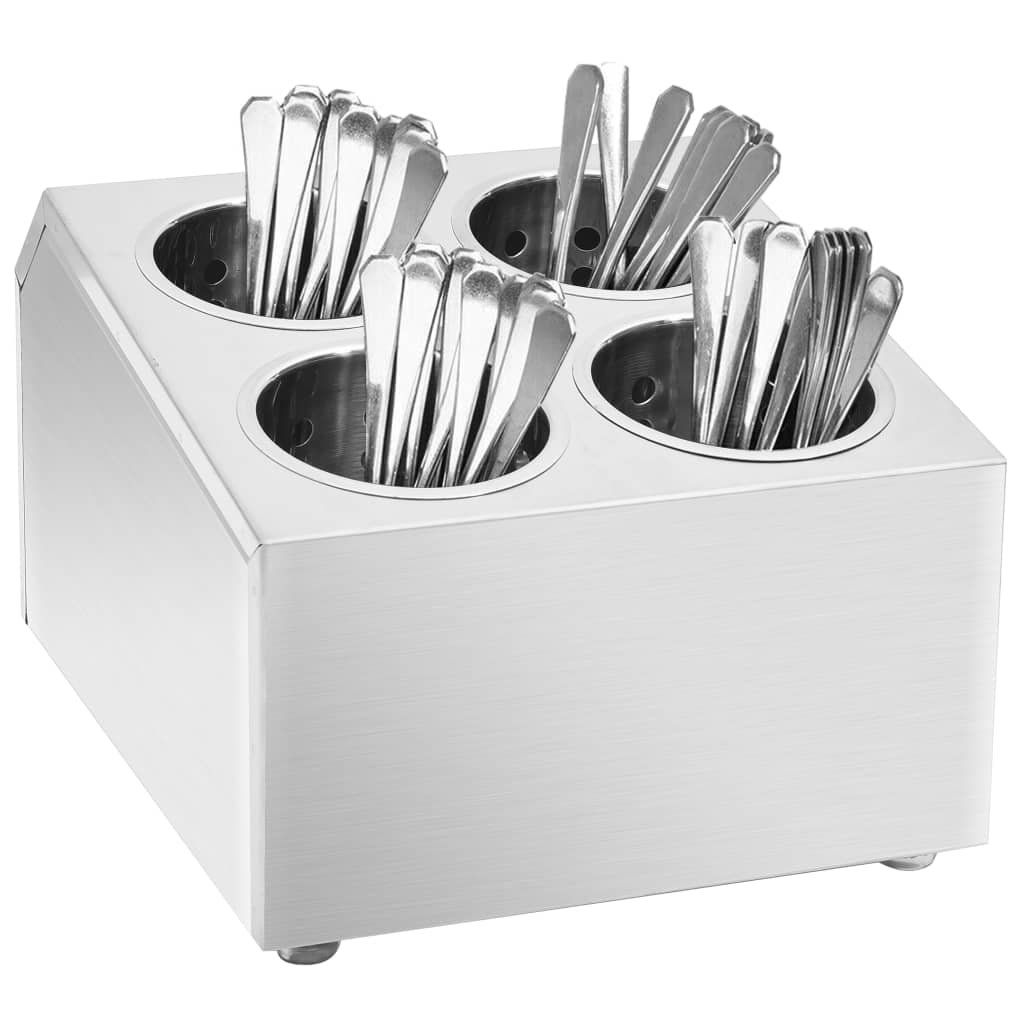 BIDAXL CUTLERY HOLDER 4 fack Square rostfritt stål