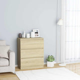 Vidaxl dressoir 60x35x76 cm bewerkt hout sonoma eikenkleurig