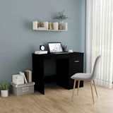 Vidaxl bureau 100x50x76 cm bewerkt hout zwart