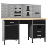 Vidaxl Workbench con cuatro paneles de pared