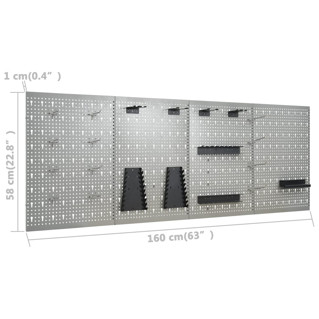 Vidaxl Workbench z czterema panelami ściennymi