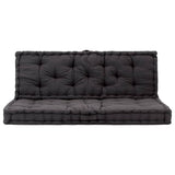 Vidaxl Pallet floor cushions 2 st cotton black