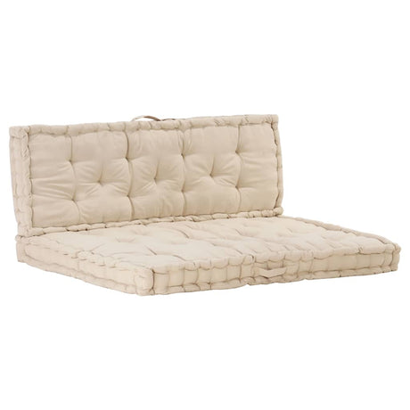 VIDAXL PALLET FODEN KÜHLEN 2 ST Baumwoll Beige