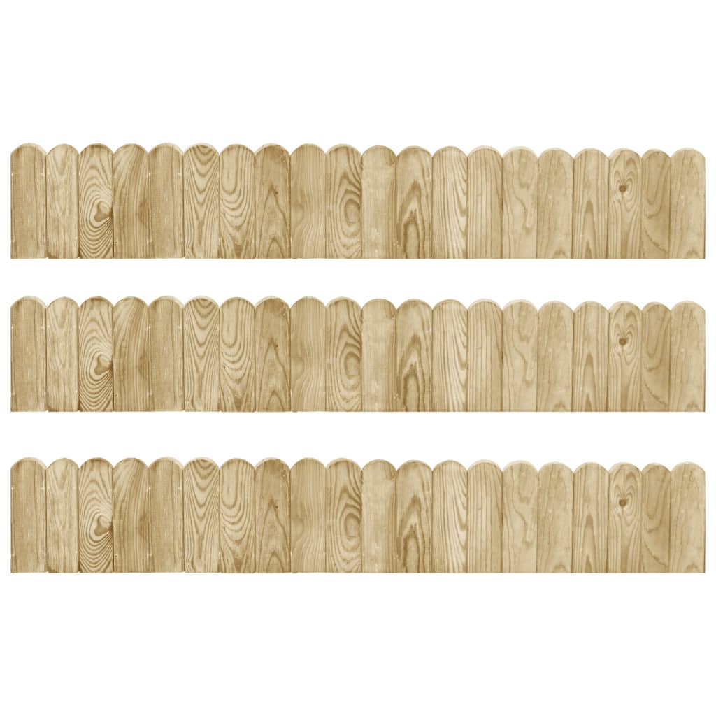 Vidaxl Gazon Arêtes 3 ST 120 cm Bois de pin imprégné