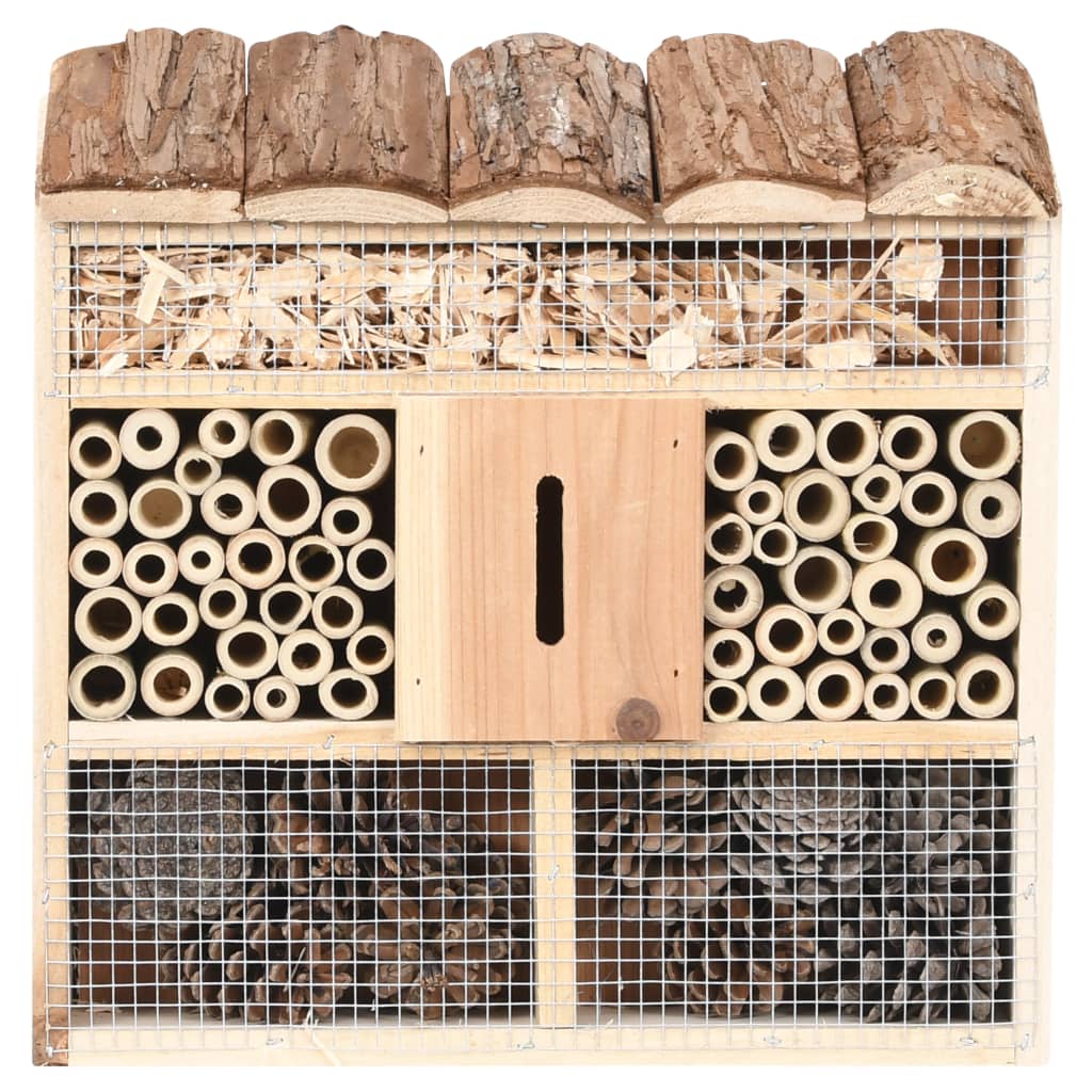 Vidaxl insectenhotel 30x10x30 cm vurenhout