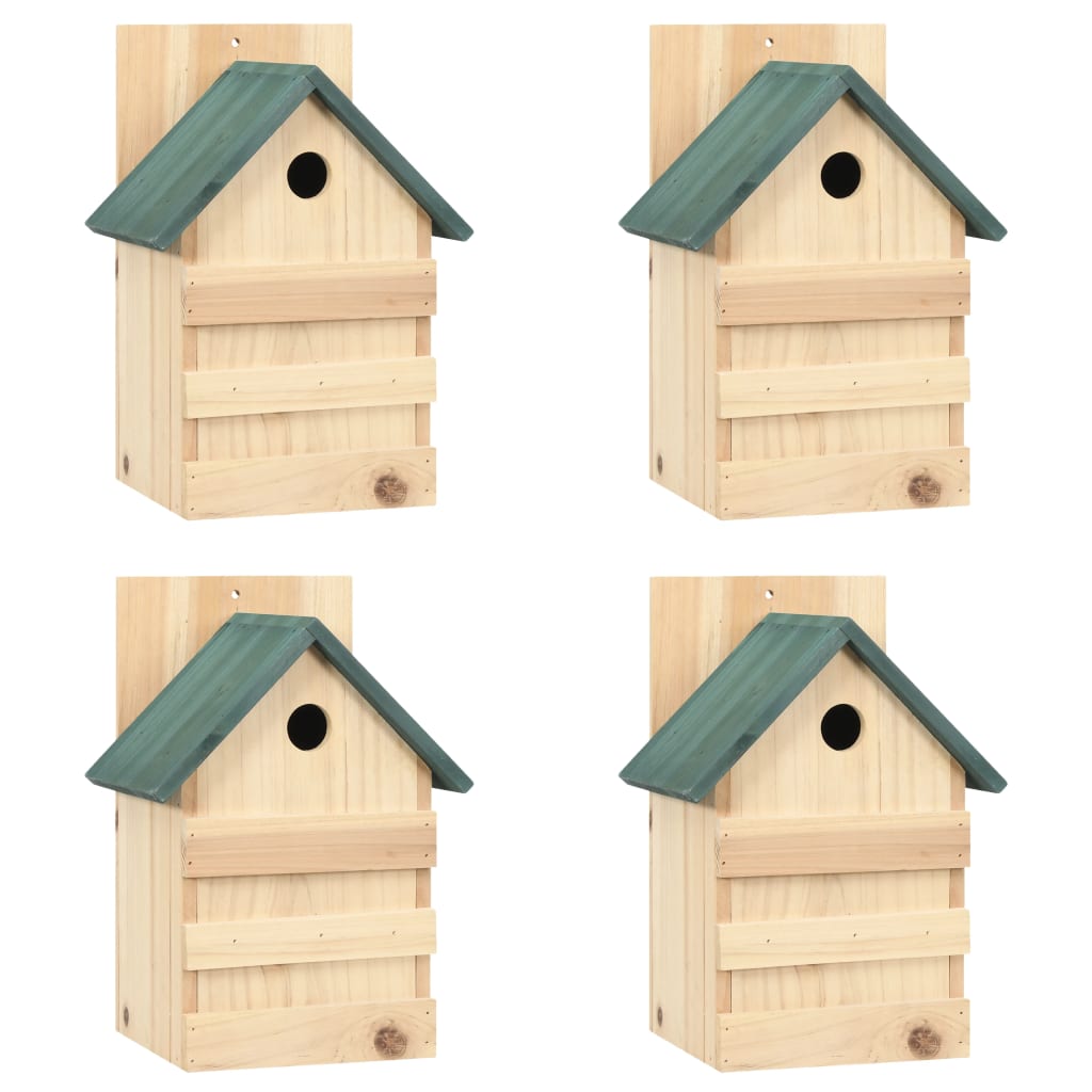 Vidaxl Bird Houses 4 PCS 23x19x33 CM Vurenhout