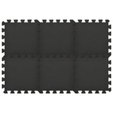 Vidaxl 54x Bodenmatten 4.86 ㎡ Eva Foam Schwarz