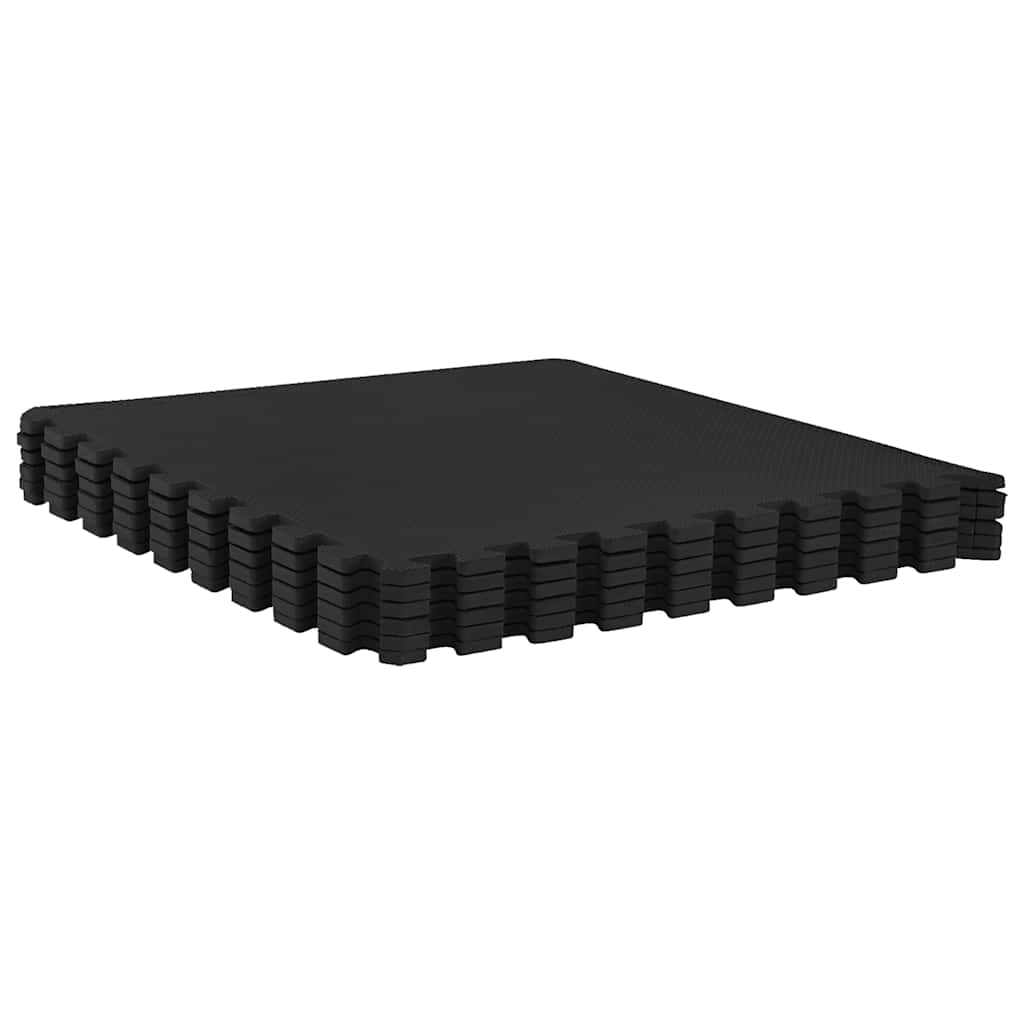 Vidaxl -Bodenmatten 24 St 8.64 ㎡ Eva Foam Schwarz