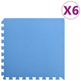 Vidaxl -Bodenmatten 6 ST 2.16 ㎡ EVA Schaumblau Blau