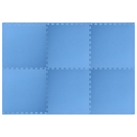 Vidaxl -Bodenmatten 6 ST 2.16 ㎡ EVA Schaumblau Blau