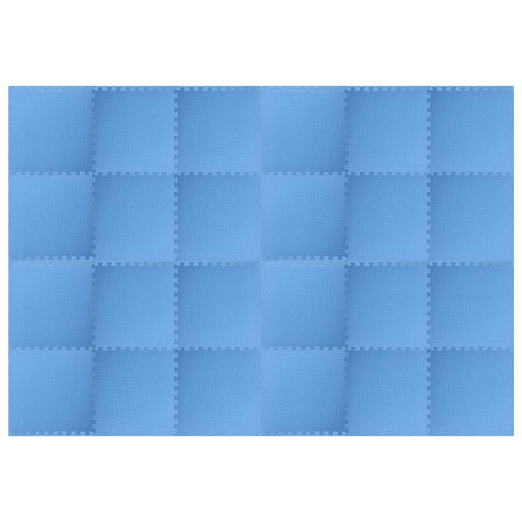 VIDAXL -Bodenmatten 24 St 8.64 ㎡ Eva Foam Blue Blau