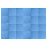 VIDAXL -Bodenmatten 24 St 8.64 ㎡ Eva Foam Blue Blau