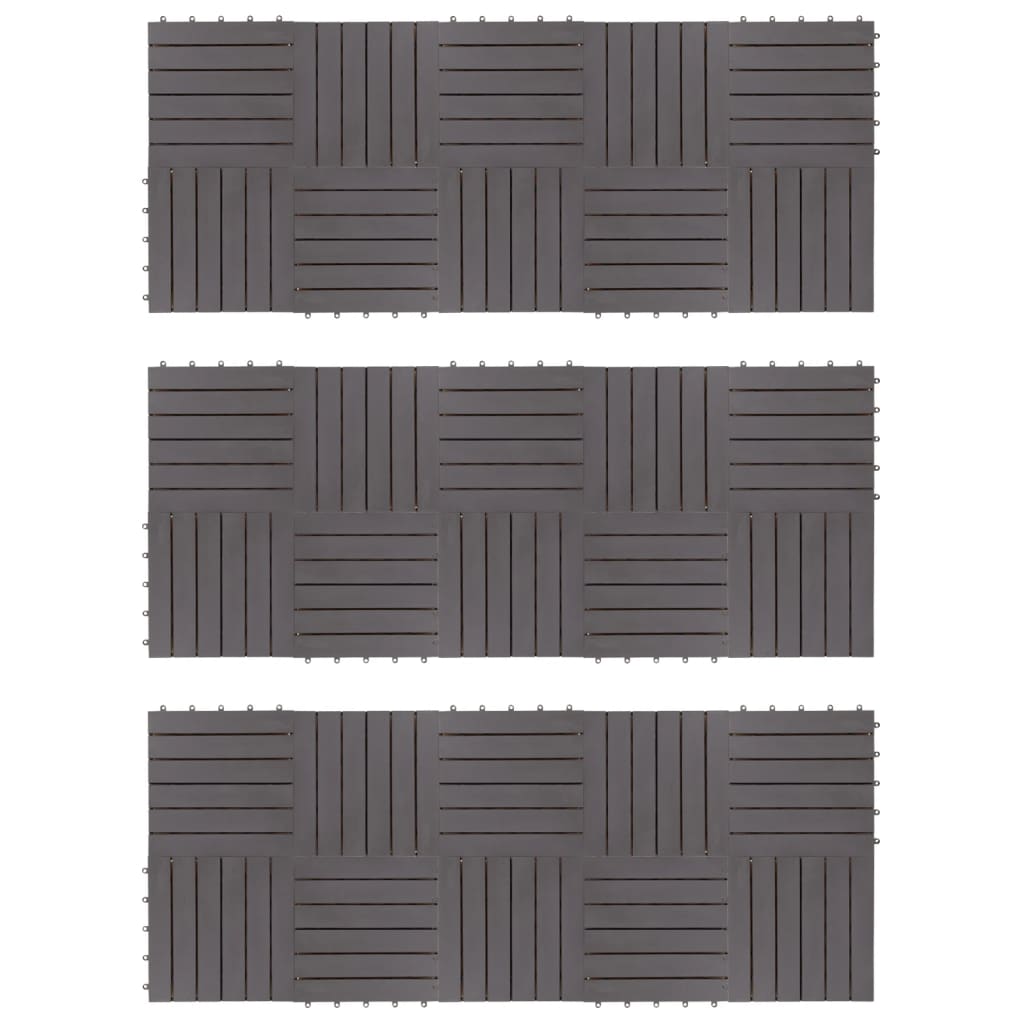 VIDAXL -Terrassenfliesen 30 x 30 x 30 cm Festes Acaciahout Graywash