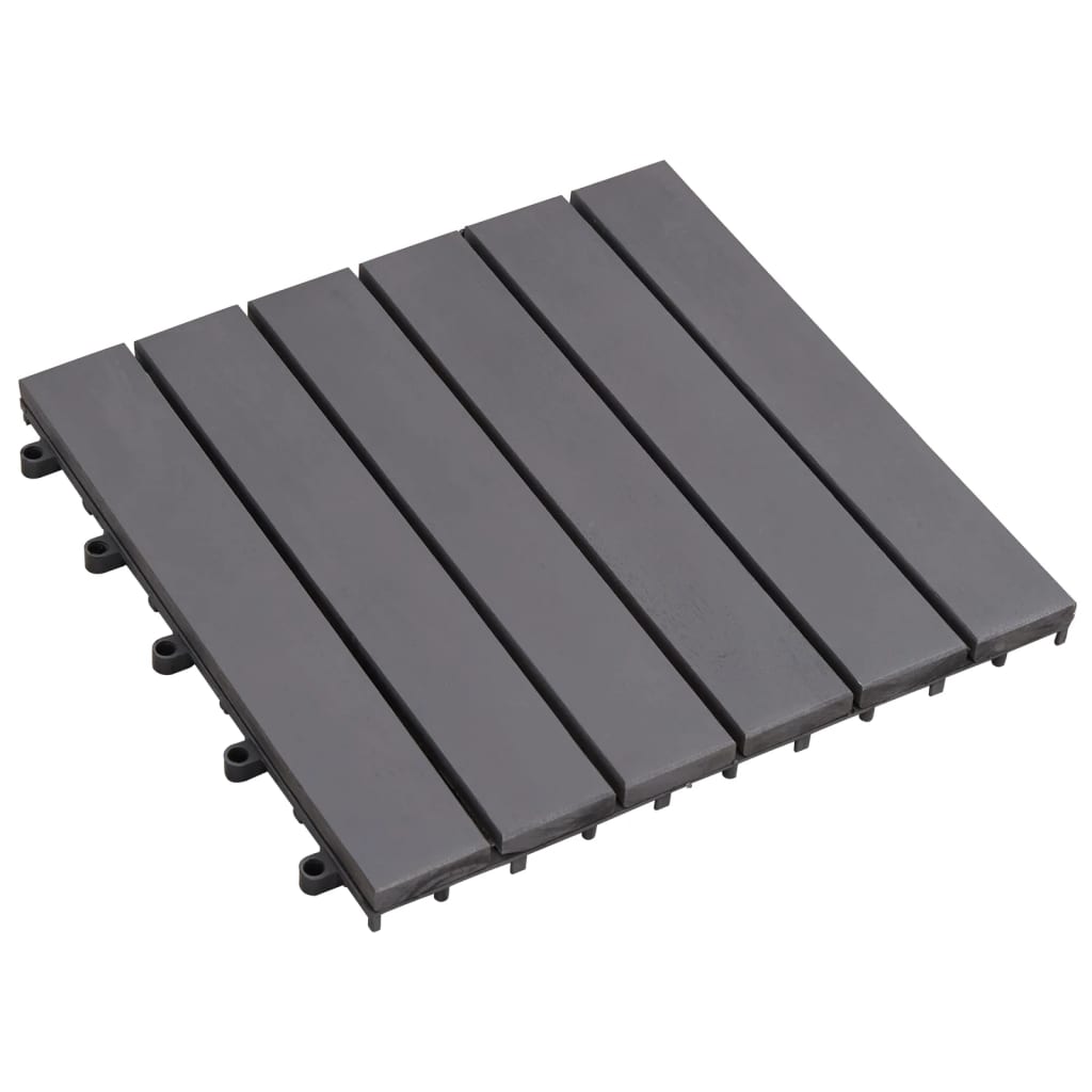 VIDAXL -Terrassenfliesen 30 x 30 x 30 cm Festes Acaciahout Graywash