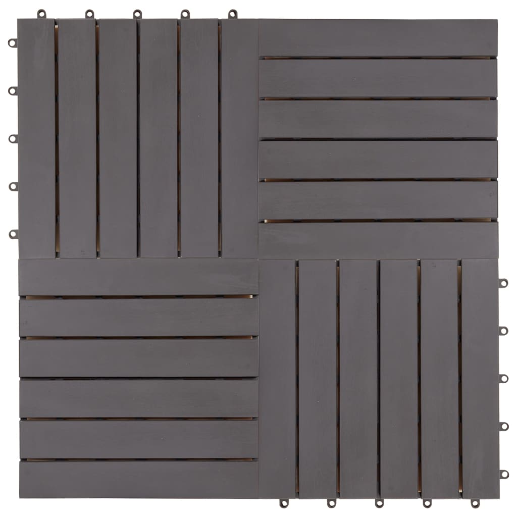 VIDAXL -Terrassenfliesen 30 x 30 x 30 cm Festes Acaciahout Graywash