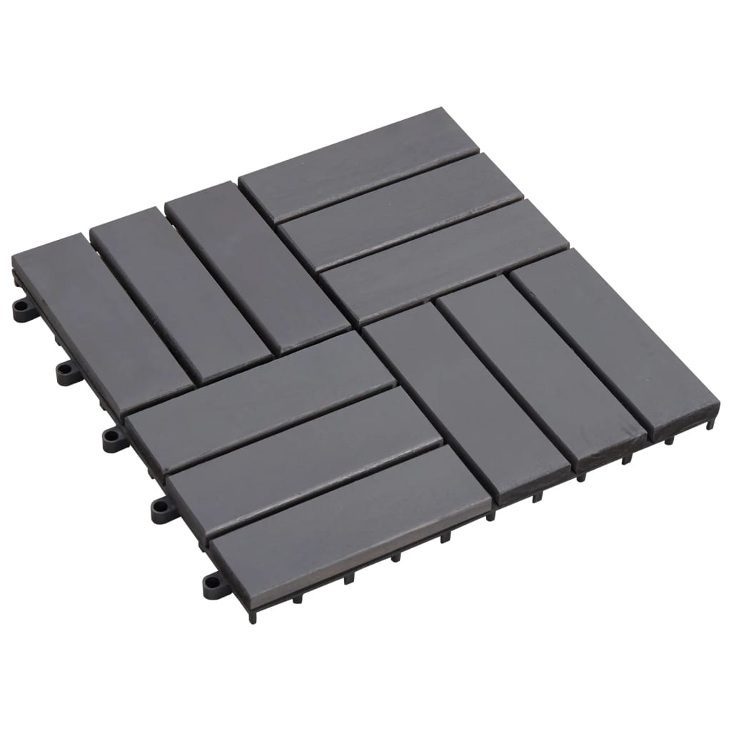 VIDAXL -Terrassenfliesen 20 PCs 30x30 cm Feststoff Acaciahout Graywash