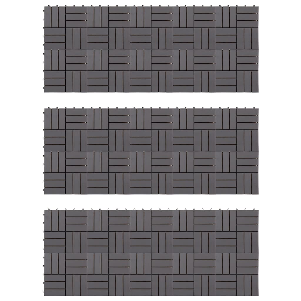 Vidaxl Terrace Tiles 30 st 30x30 cm Solid Acaciahout Graywash