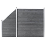 Vidaxl Fencing set 1 square and 1 slanting 273x186 cm HKC Gray