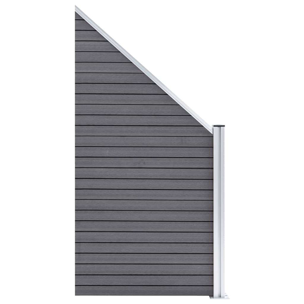 Vidaxl Fencing set 1 square and 1 slanting 273x186 cm HKC Gray