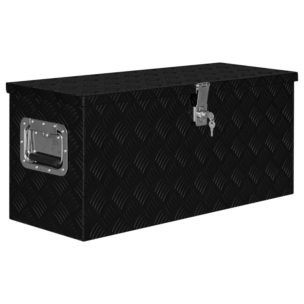 Vidaxl Aluminium Box 80x30x35 cm svart