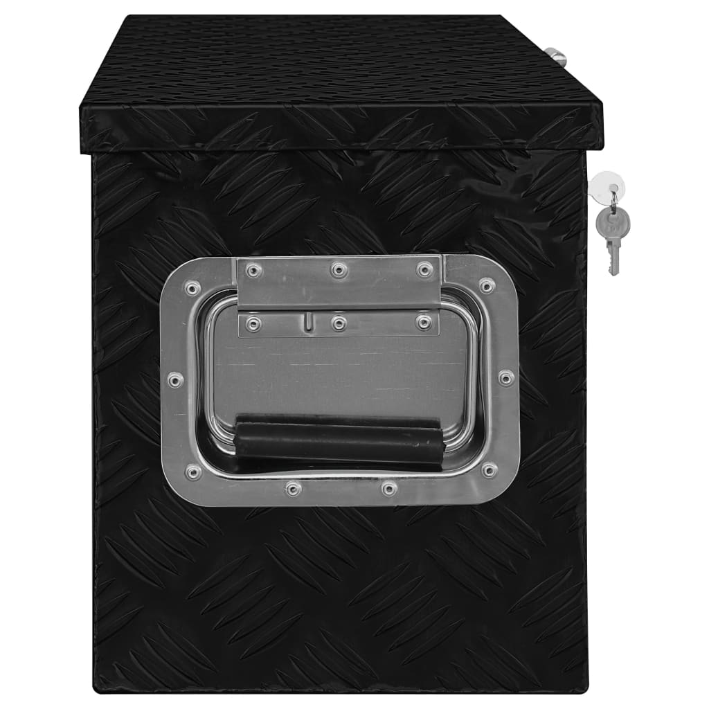 Vidaxl Aluminium Box 80x30x35 cm noir