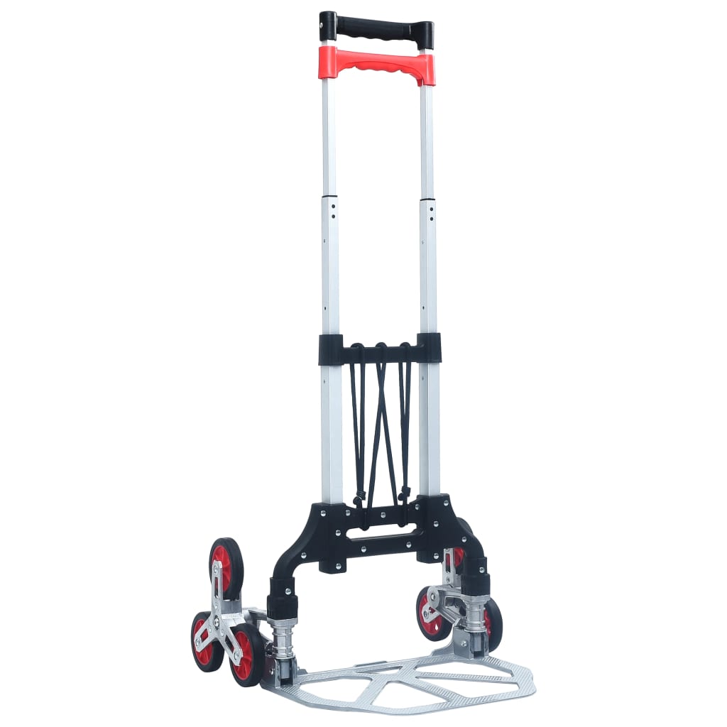 Vidaxl Traptrolley zusammenklappbar 70 kg Aluminium silberfarben