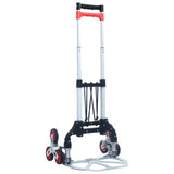 Vidaxl Traptrolley składany 70 kg aluminiowy srebrny w kolorze