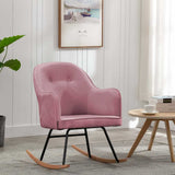 Vidaxl schommelstoel fluweel roze