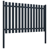 Vidaxl fence panel 174.5x75 cm powder -coated steel anthracite