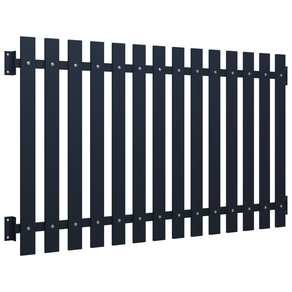 Vidaxl fence panel 170.5x125 cm powder -coated steel anthracite