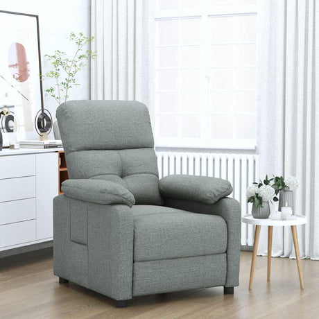 Vidaxl fauteuil verstelbaar stof donkergrijs