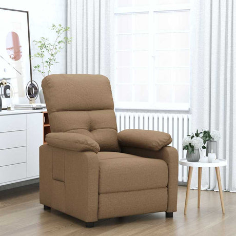 Vidaxl fauteuil verstelbaar stof bruin