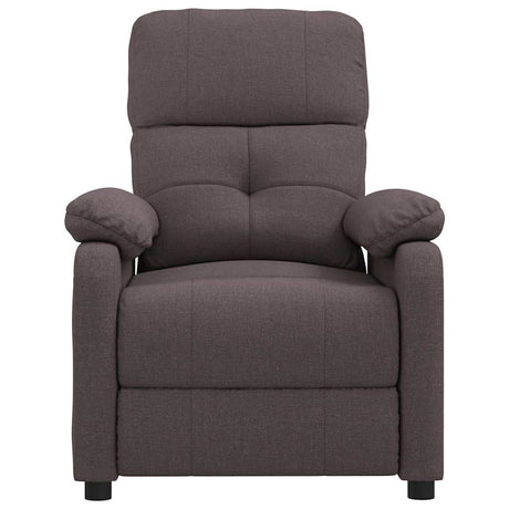 Vidaxl fauteuil verstelbaar stof donkerbruin