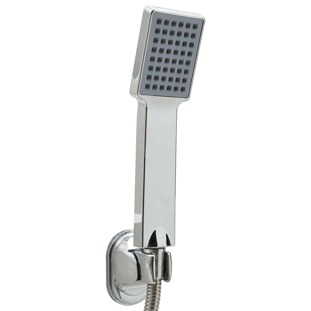 VidaXL hand shower with hose of 1.5 m chrome -colored