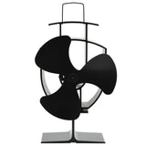 VidaXL stove fan with 3 fins black