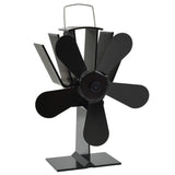 Vidaxl Stove Fan con 5 pinne nere